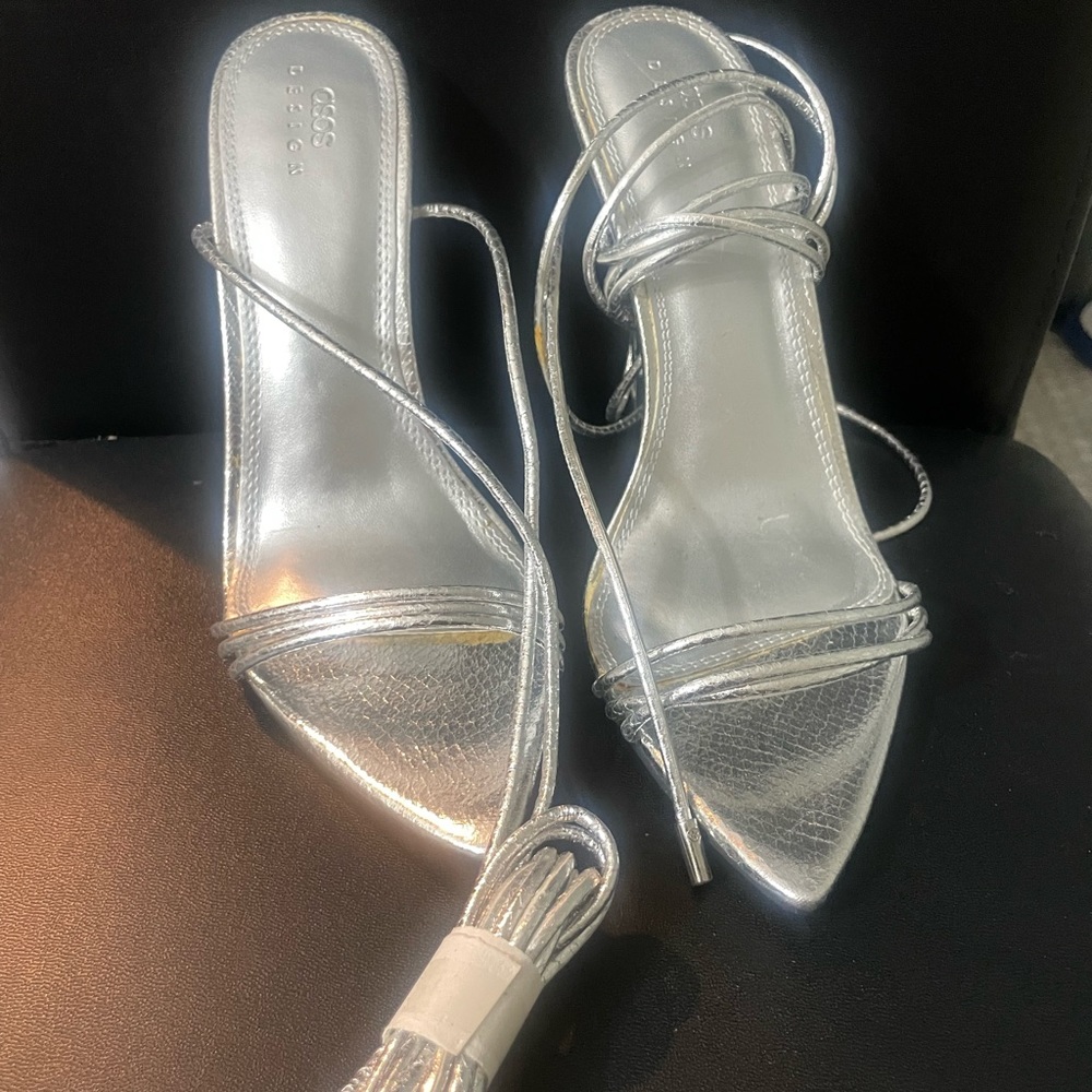 ASOS silver heels